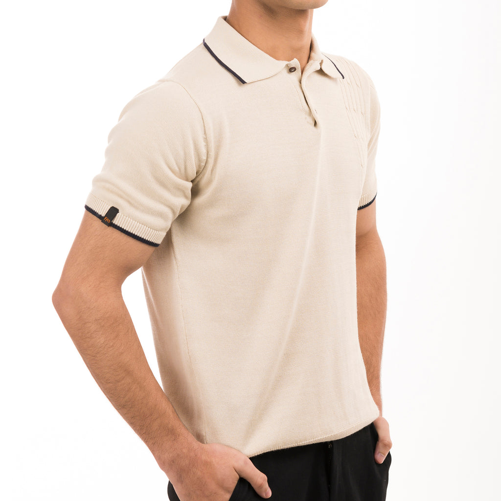 Modus Knitted Polo - Beige