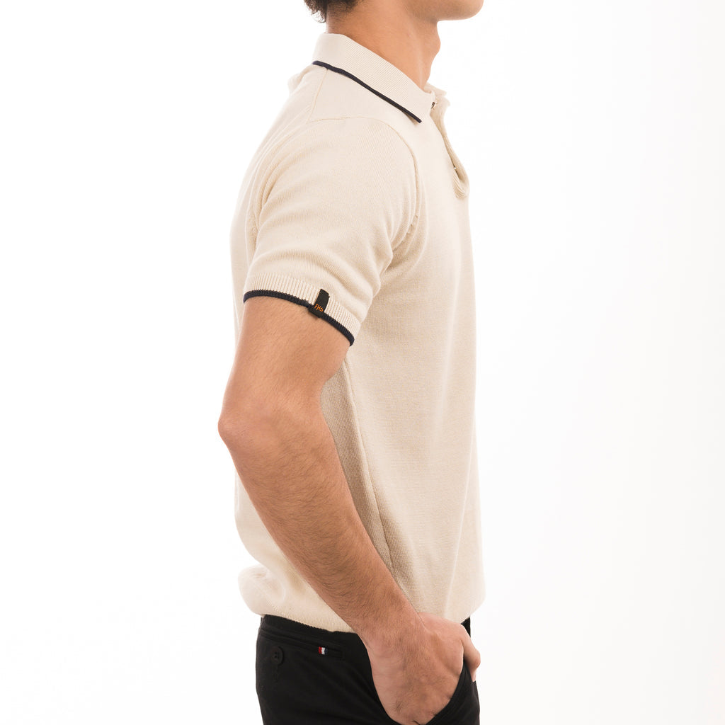 Modus Knitted Polo - Beige