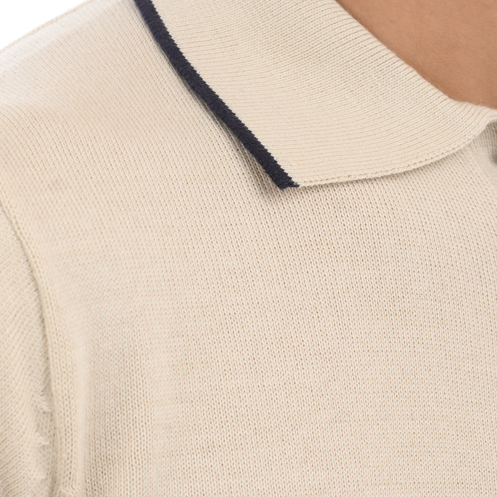 Modus Knitted Polo - Beige