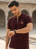 Heritage Fountain Polo Shirt – Burgundy Gold Edition