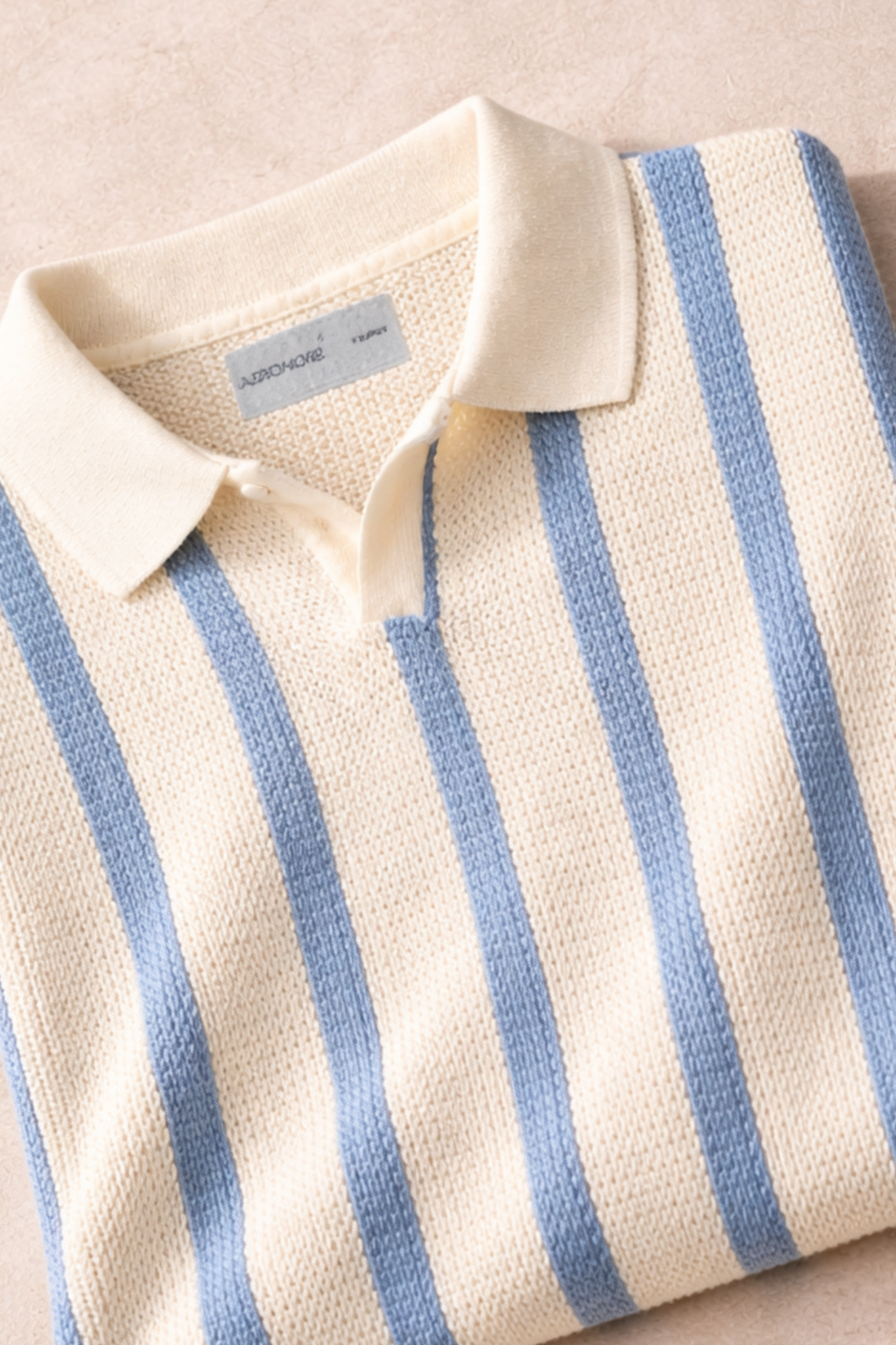 Cotton Vertical Mesh Knit Polo