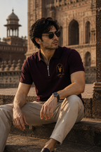 Markhor Heritage Polo Shirt – Burgundy Gold Edition
