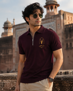 Markhor Heritage Polo Shirt – Burgundy Gold Edition