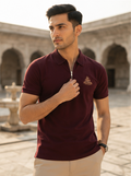 Heritage Fountain Polo Shirt – Burgundy Gold Edition