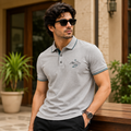 Classic Stone Grey Traditional Polo