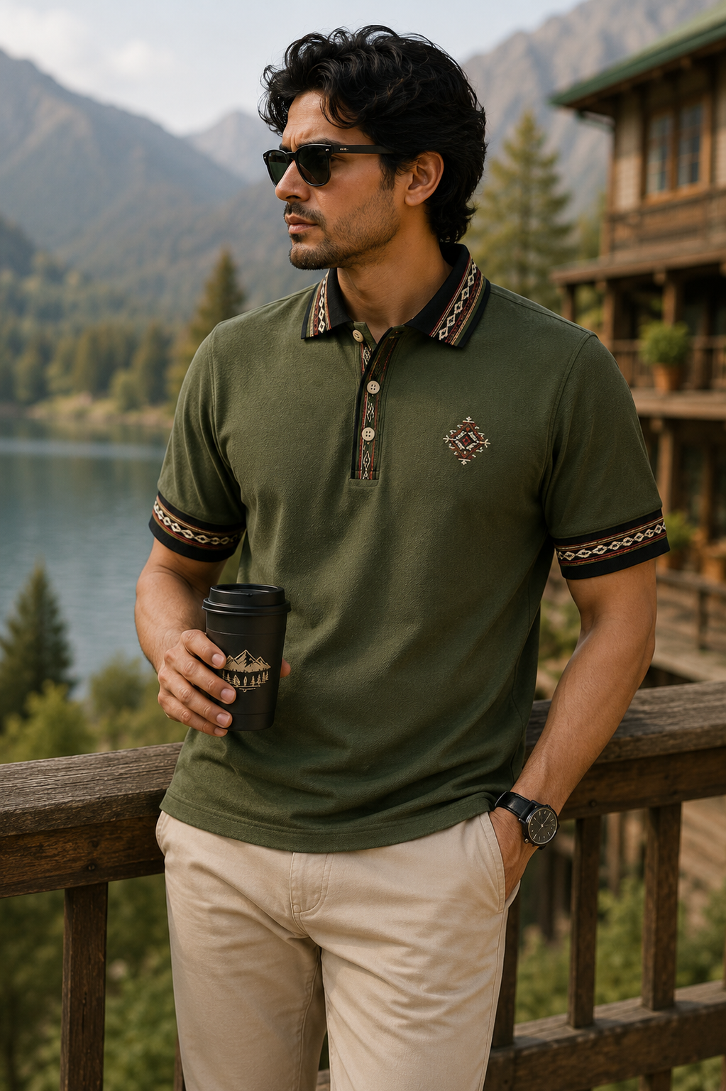 Heritage Olive Polo