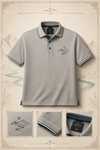 Classic Stone Grey Traditional Polo