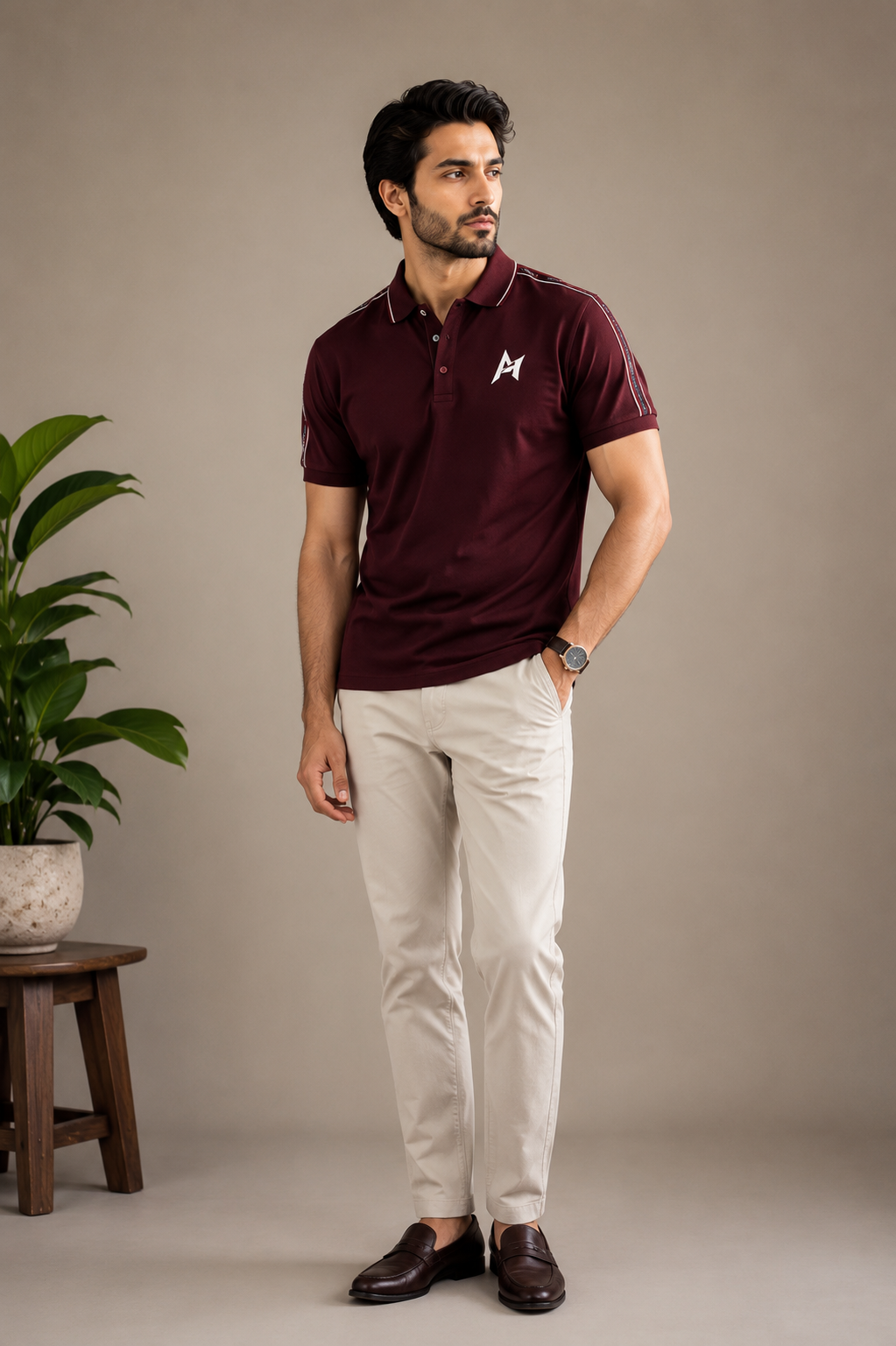 Essential Maroon Polo Shirt for Men
