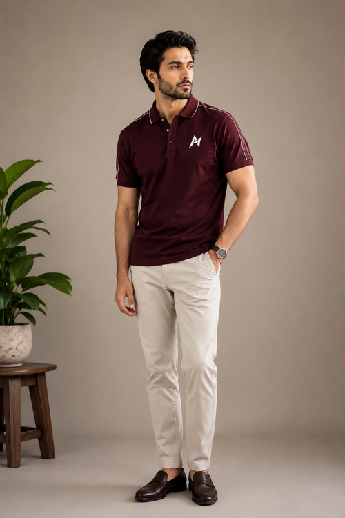 Essential Maroon Polo Shirt for Men