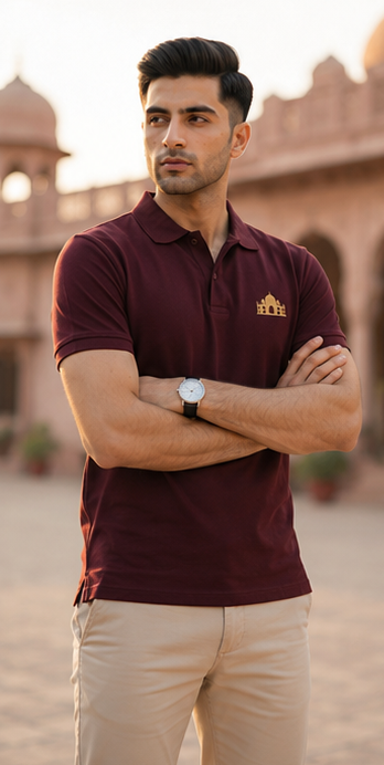 Royal Lahore Polo Shirt – Burgundy Heritage Edition