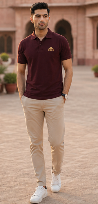 Royal Lahore Polo Shirt – Burgundy Heritage Edition