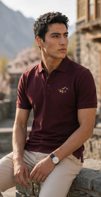 Hunza Alpine Polo Shirt – Burgundy Heritage Edition