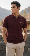 Hunza Alpine Polo Shirt – Burgundy Heritage Edition