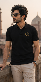 Minar Heritage Polo Shirt – Black Signature Edition