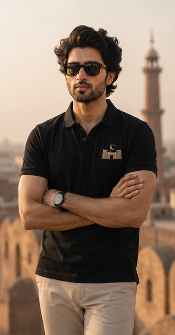 Lahore Fort Polo Shirt – Black Heritage Edition
