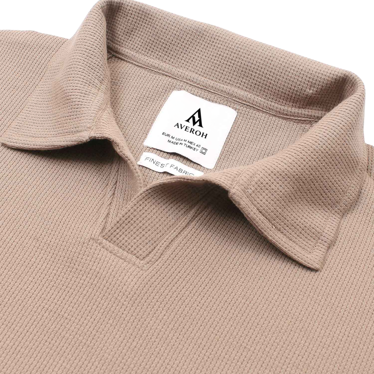 AVEROH Premium Waffle Knit Johnny Collar Polo