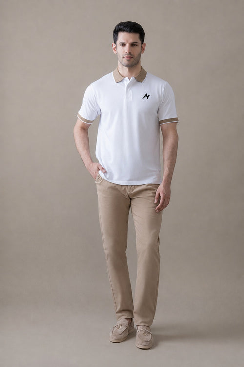 Essential White Polo Shirt for Men