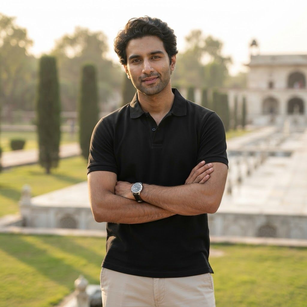 Classic Black Button Polo Shirt