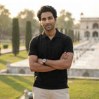 Classic Black Button Polo Shirt