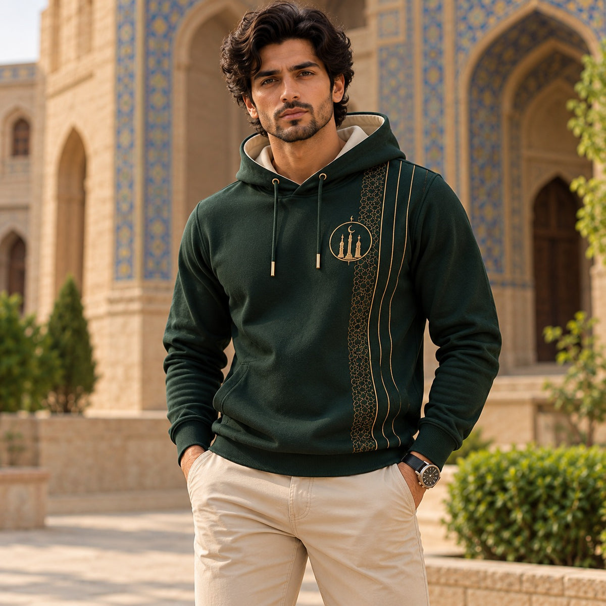 Signature Green Heritage Embroidered Hoodie