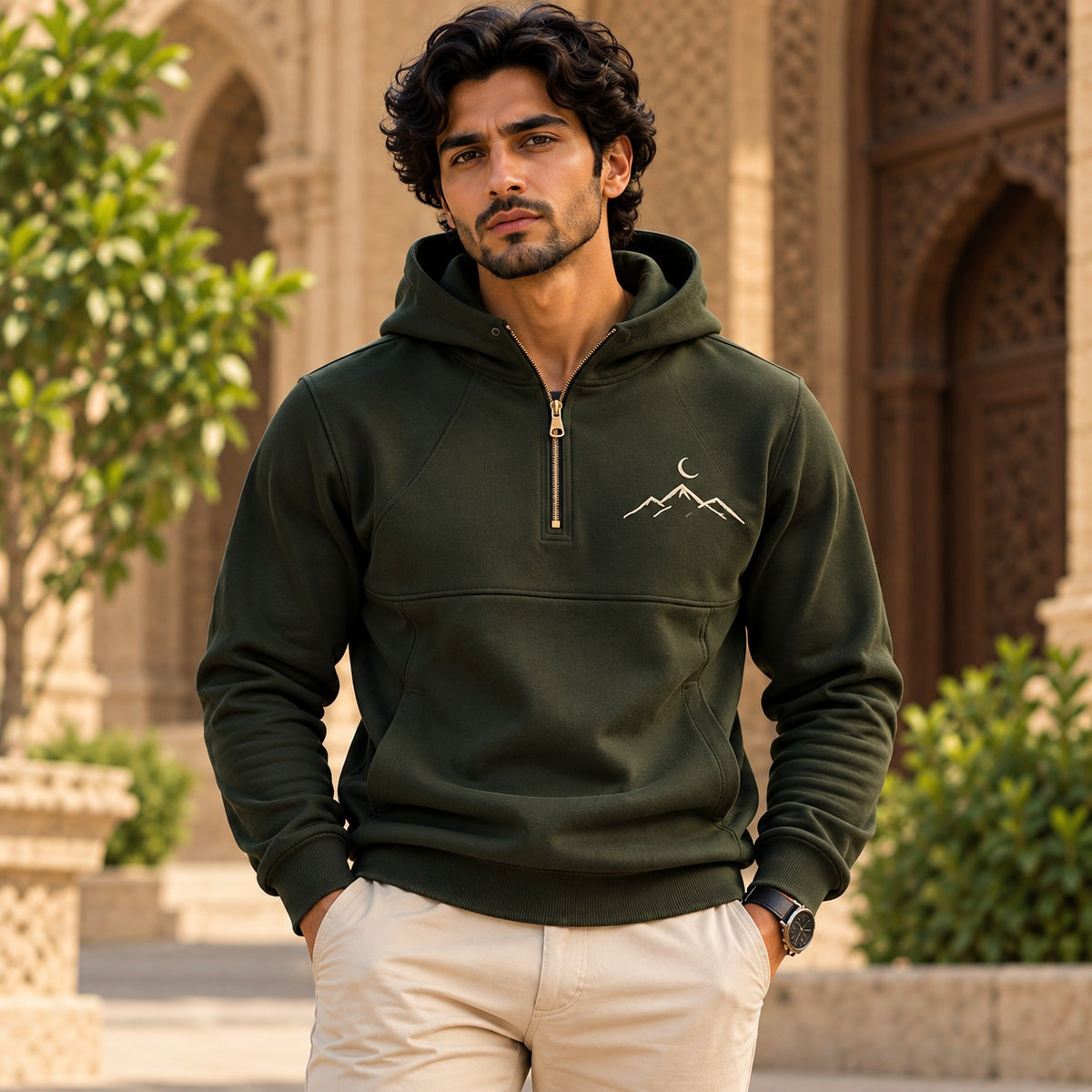 Signature Green Zip Heritage Hoodie