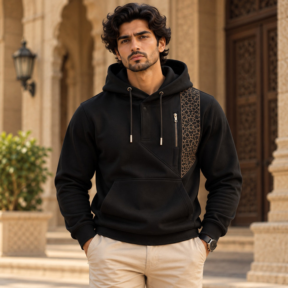 Signature Black Heritage Embroidered Hoodie