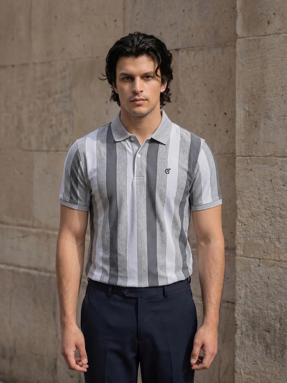 Premium Striped Polo